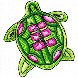 Turtle Embroidery Design 6 Turtle Embroidery Design 6
